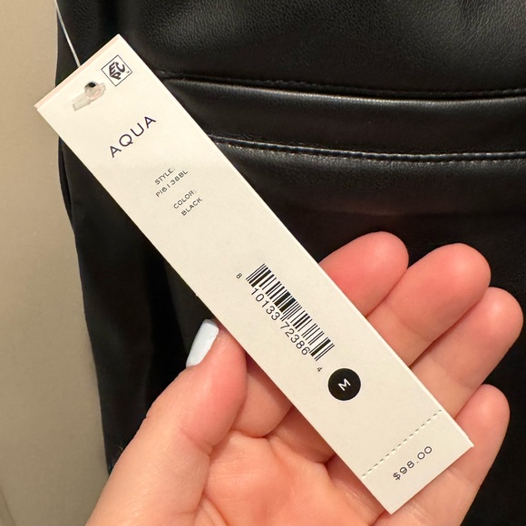 Aqua Faux Leather Pants - Picture 4 of 8